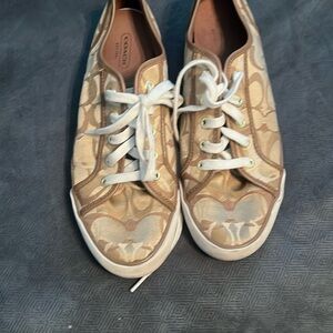 Coach signature sneakers size 9.5, GUC, lots of wear left in these